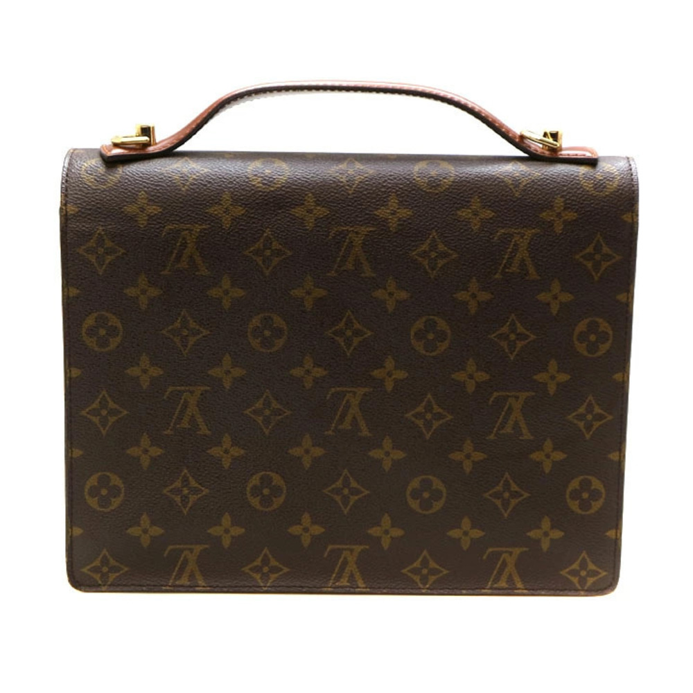 Louis Vuitton Handbag LV Canvas Monceau Shoulder Monogram Brown Bag